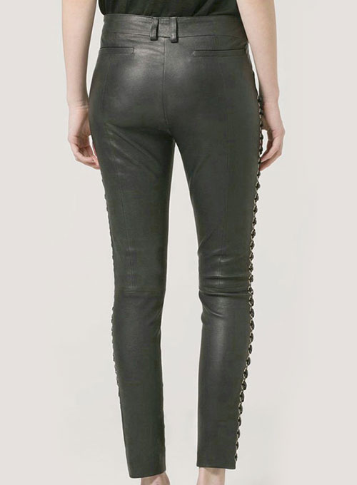 Laced Leather Pants - Click Image to Close