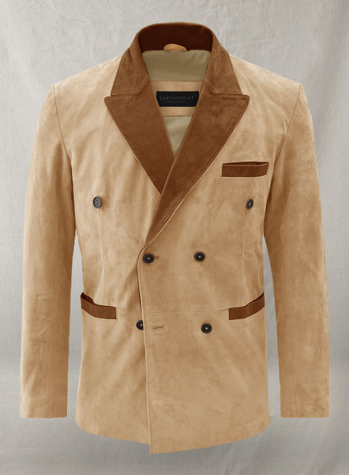 Latte Beige Suede Hampton Leather Blazer