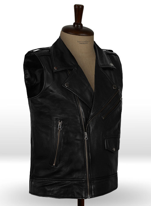 Leather Biker Vest # 315