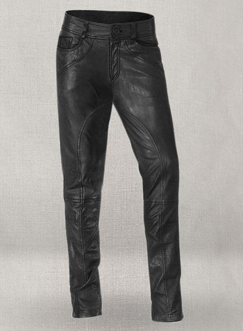 Leather Biker Jeans - Style #501 - Click Image to Close