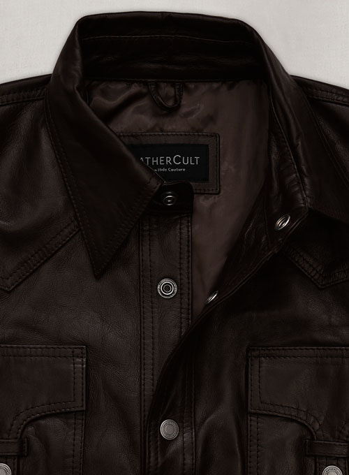 Leather Shirt Jacket #129