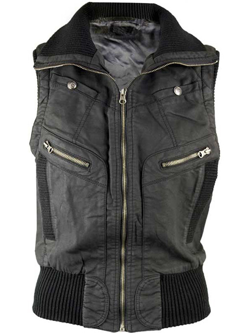 Leather Biker Vest # 314 - Click Image to Close