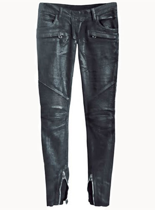 Leather Biker Jeans - Style #555 - Click Image to Close