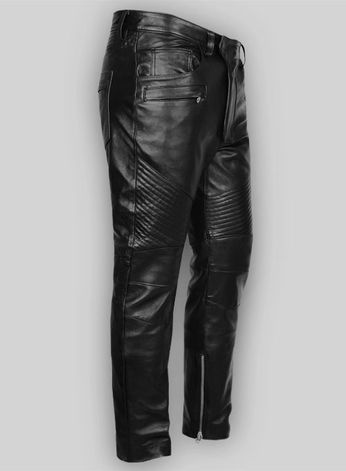 Leather Biker Jeans - Style #555 - Click Image to Close