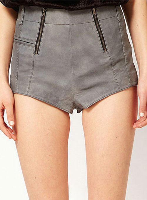 Leather Cargo Shorts Style # 372 - Click Image to Close