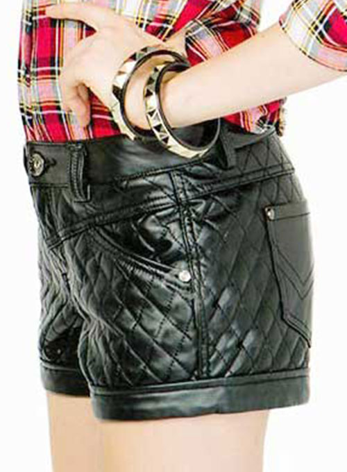 Leather Cargo Shorts Style # 376 - Click Image to Close
