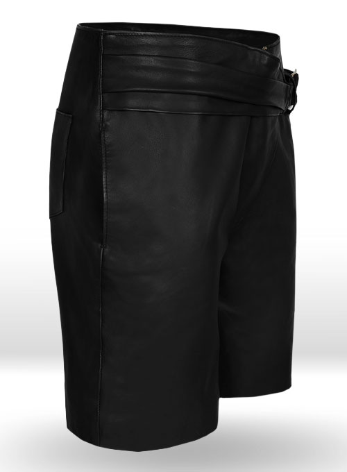 Leather Cargo Shorts Style # 377 - Click Image to Close