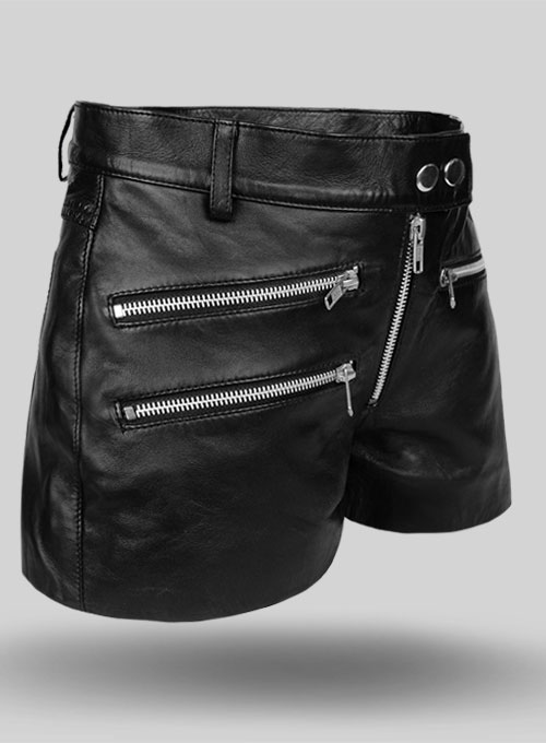Leather Cargo Shorts Style # 385 - Click Image to Close