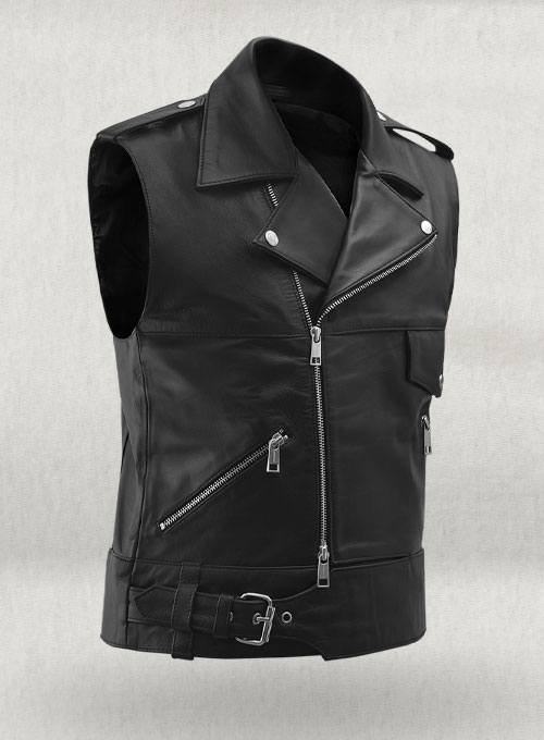 Leather Biker Vest # 331