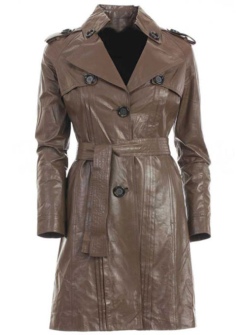 Leather Long Coat #203 - Click Image to Close
