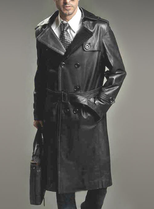 Leather Long Coat #205 - Click Image to Close