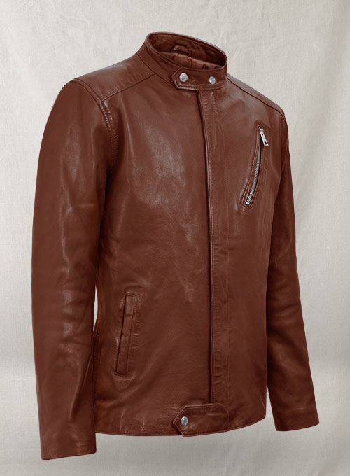 Motorad Tan Biker Leather Jacket