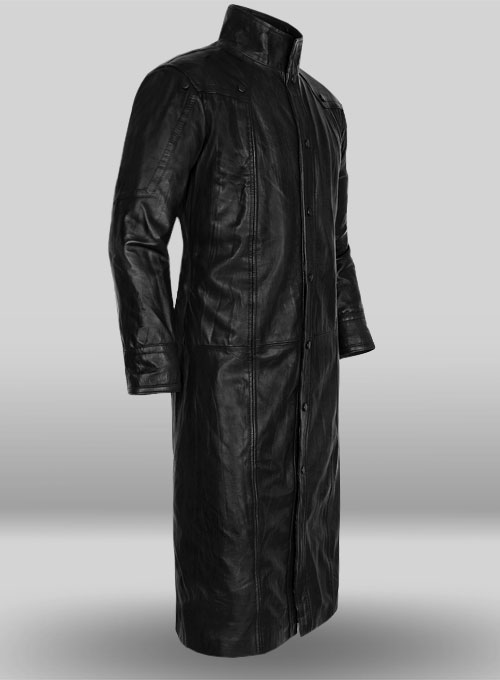 The Avengers Nick Fury Leather Trench Coat - Click Image to Close