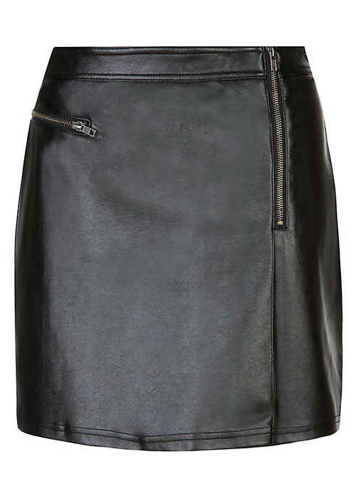 Plum Leather Skirt - # 441 - Click Image to Close