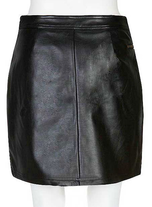 Plum Leather Skirt - # 441 - Click Image to Close