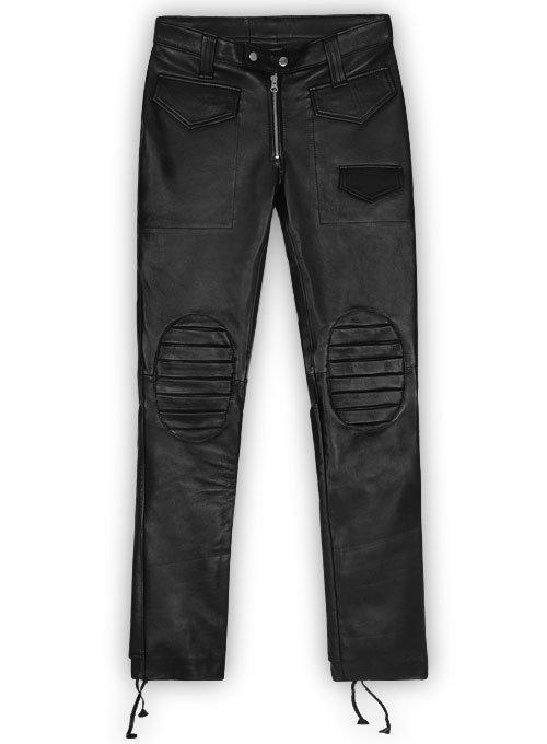 Ryder Leather Biker Jeans - Click Image to Close