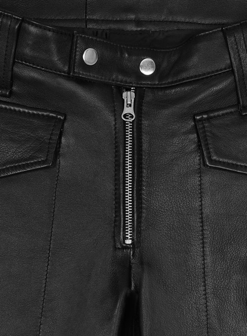 Ryder Leather Biker Jeans - Click Image to Close