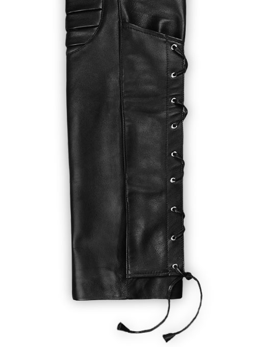 Ryder Leather Biker Jeans - Click Image to Close