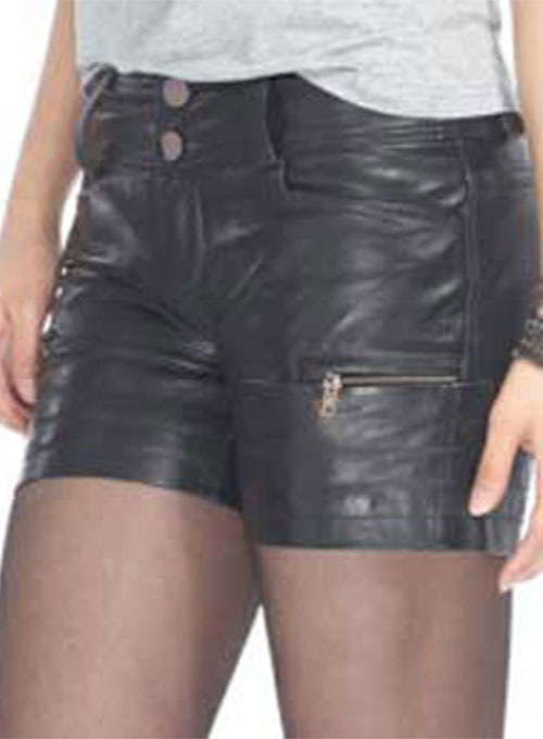 Leather Cargo Shorts Style # 361 - Click Image to Close