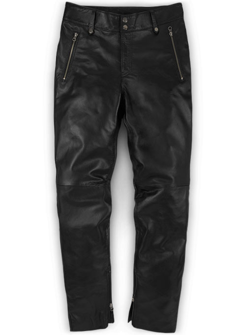 Thrill Leather Biker Jeans