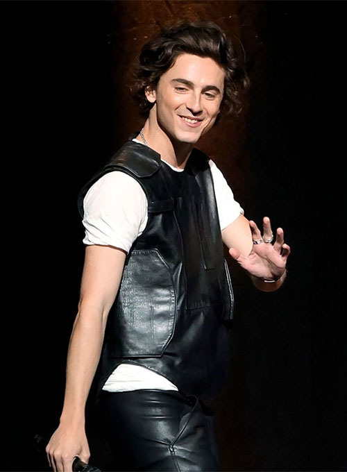 Timothee Chalamet Leather Vest