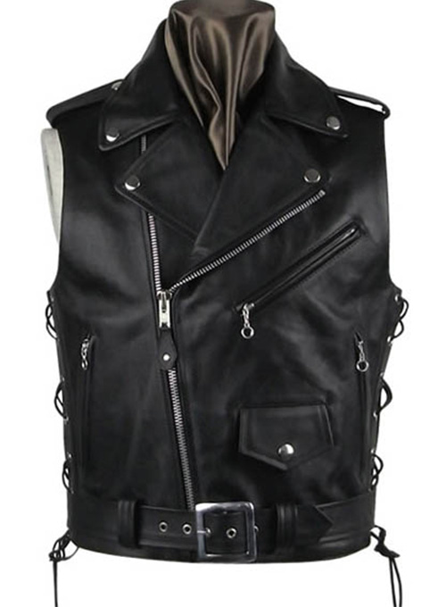 Leather Biker Vest # 308 - Click Image to Close