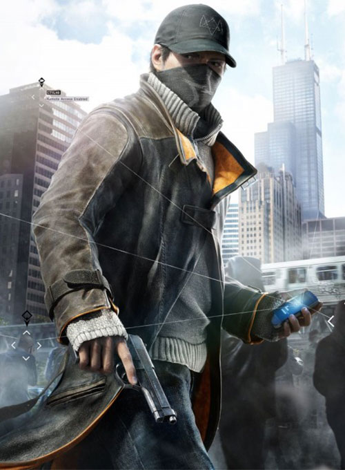 Aiden Pearce Watch Dog Leather Trench Coat - Click Image to Close