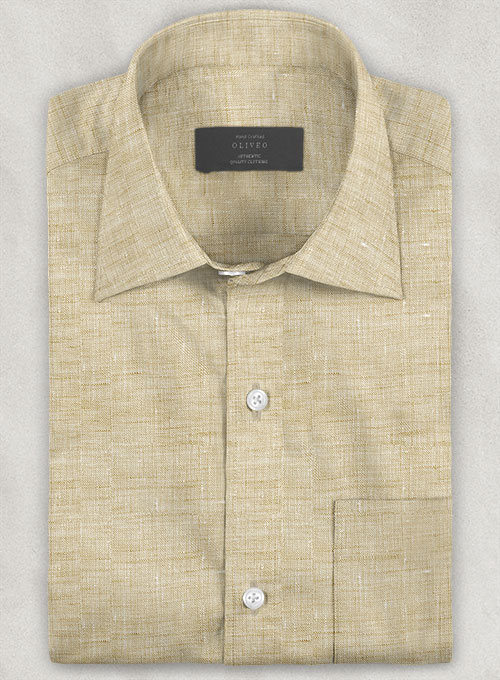 Dublin Barley Brown Linen Shirt