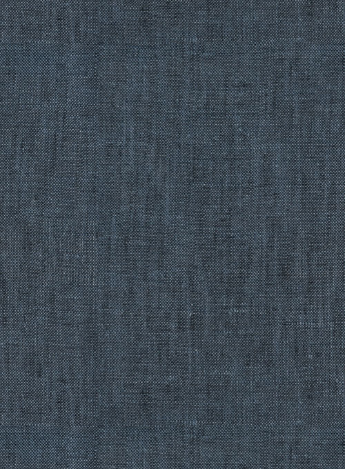 European Whale Blue Linen Shirt- Full Sleeves