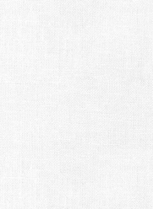 European White Linen Shirt - Half Sleeves