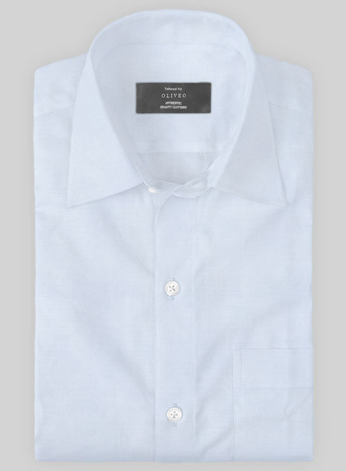 Giza Light Blue Cotton Shirt- Full Sleeves