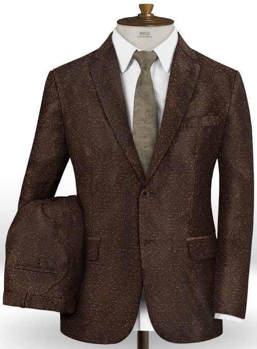 Arizo Brown Wool Suit
