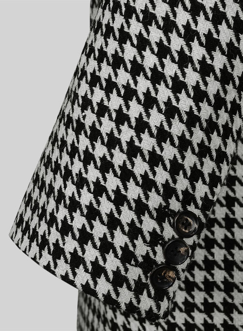 Big Houndstooth BW Tweed Suit - Click Image to Close