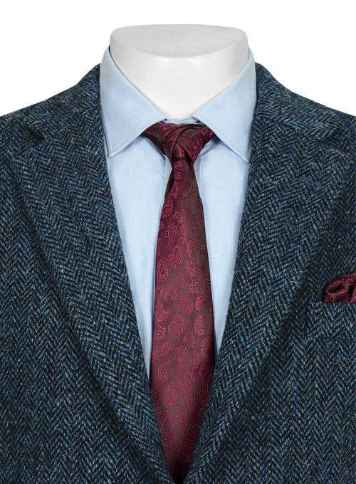 Harris Tweed Blue Herringbone Jacket