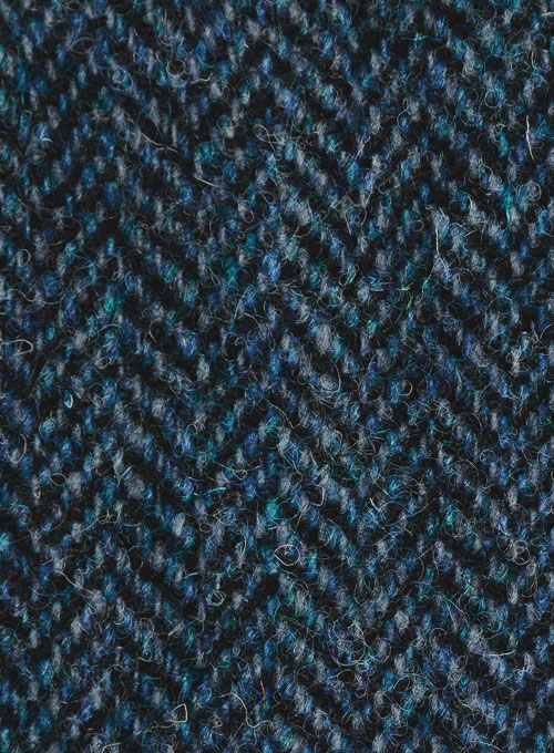 Harris Tweed Blue Herringbone Jacket