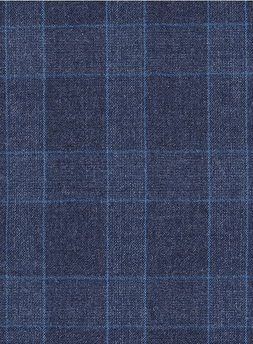 Blue Mont Checks Flannel Wool Suit