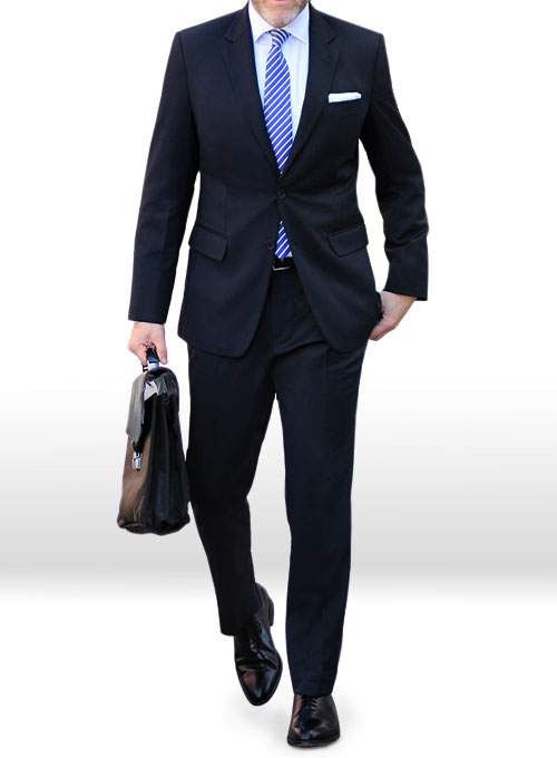 Navy Blue Merino Wool Suit