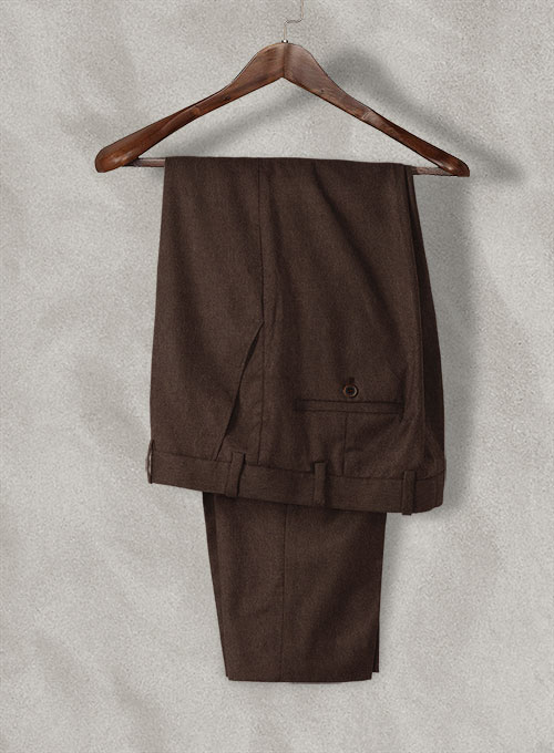 Brown Flannel Wool Suit