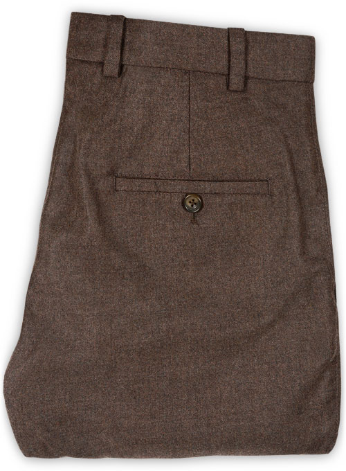 Brown Flannel Wool Pants - 32R