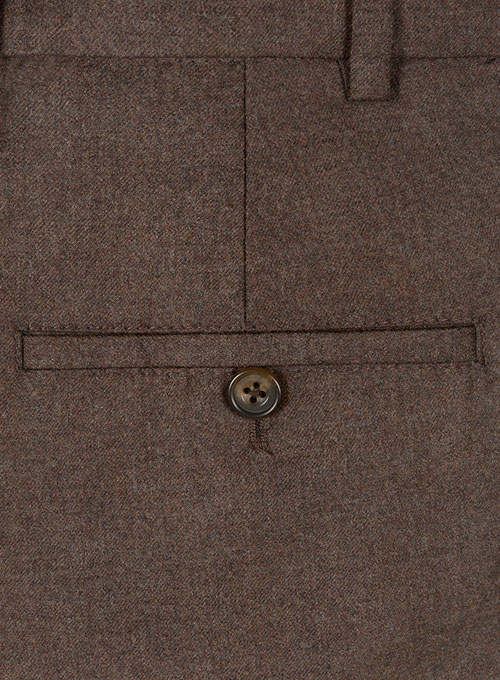 Brown Flannel Wool Pants - 32R