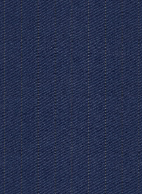 Chalkstripe Wool Royal Blue Suit