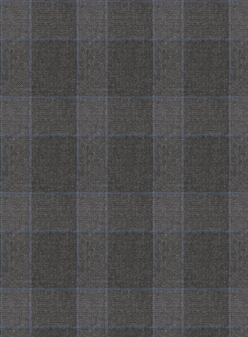 Charcoal Mont Checks Flannel Wool Suit