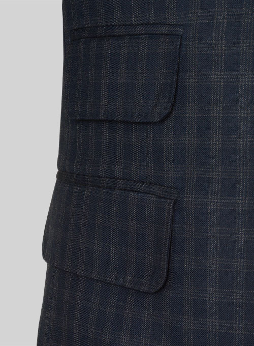 Charles Blue Checks Wool Suit