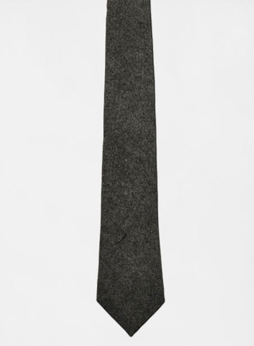 Tweed Tie - Dark Gray Tweed - Click Image to Close