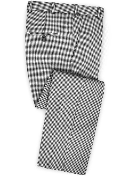 Dogtooth Wool Light Gray Suit