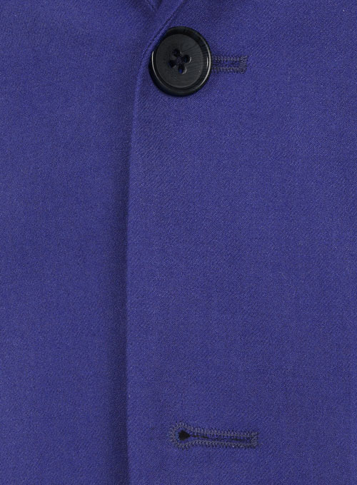 Fizz Blue Flannel Wool Jacket - 40R