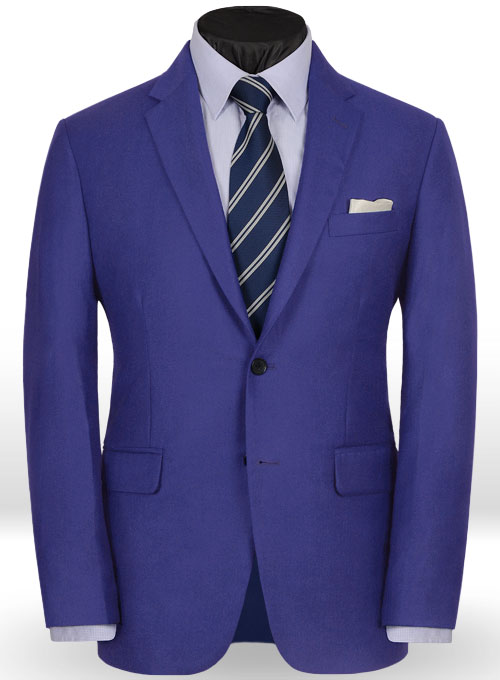 Fizz Blue  Flannel Wool Suit