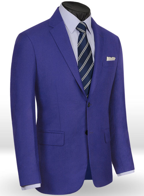 Fizz Blue  Flannel Wool Suit