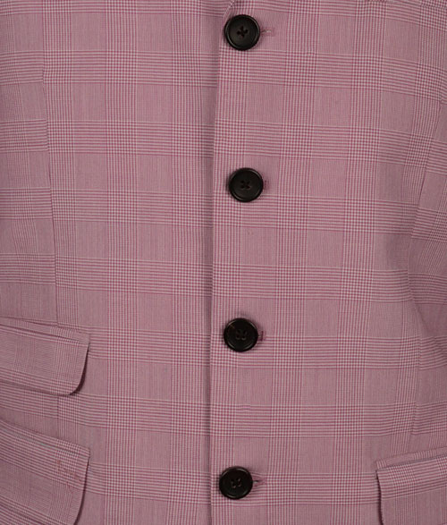 Glen Dark Pink Wool Linen Jacket