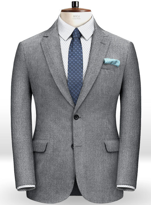 Gray Thick Corduroy Suit